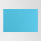 Turquoise Bright Blue Solid Color Rug Gallery Image 2