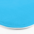 Turquoise Bright Blue Solid Color Bath Mat Gallery Image 3