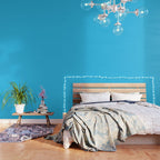 Turquoise Bright Blue Solid Color Wallpaper Gallery Image 3