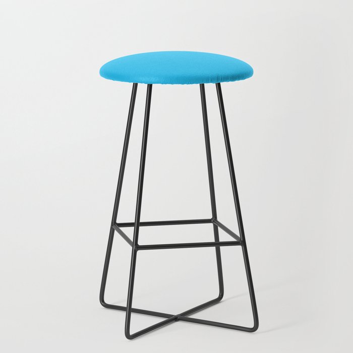 Turquoise Bright Blue Solid Color Stool Gallery Image 1