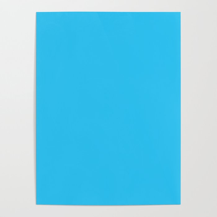 Turquoise Bright Blue Solid Color Poster Gallery Image 4
