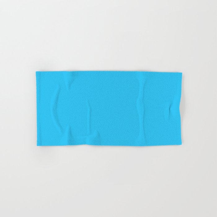 Turquoise Bright Blue Solid Color Bath Towel Gallery Image 1