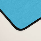 Turquoise Bright Blue Solid Color Desk Mat Gallery Image 4