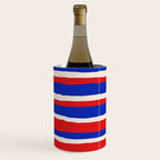 Bold Serrate Stripe Pattern Blue Red Cream Wine Chiller Gallery Image 2
