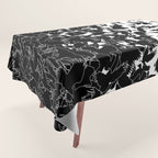 Raven Crow Flying Birds Abstract Goth Halloween Pattern Tablecloth Gallery Image 1