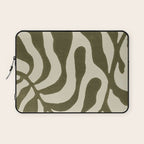 One Hundred-Leaved Plant #20 / Lino Print Laptop Sleeve Gallery Image 1
