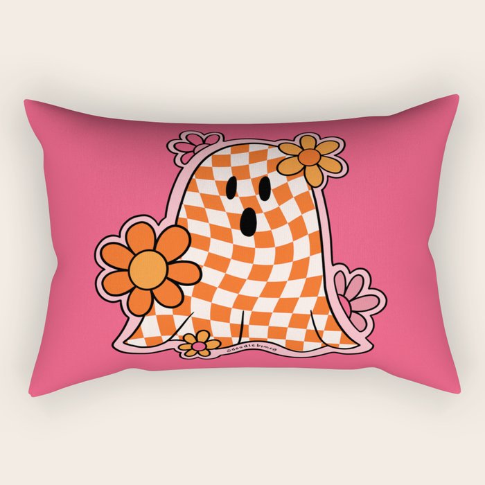 Checkerboard Ghost Rectangular Pillow Gallery Image 2