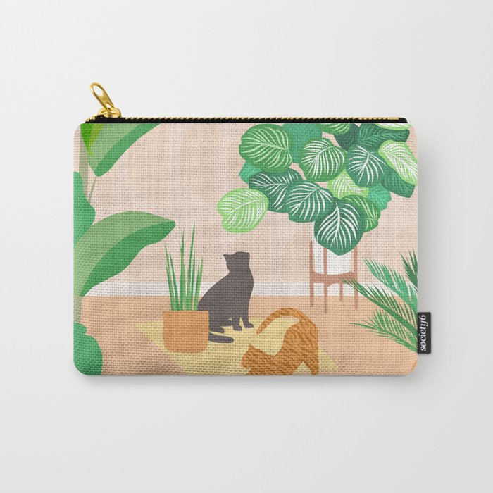 Home Green Home Garden with Cats Carry All Pouch Gallery Image 1