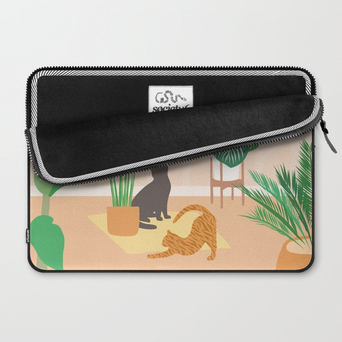Home Green Home Garden with Cats Laptop Sleeve Gallery Image 2