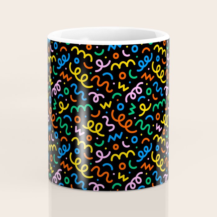 Fun colorful doodle art pattern Coffee Mug Gallery Image 4