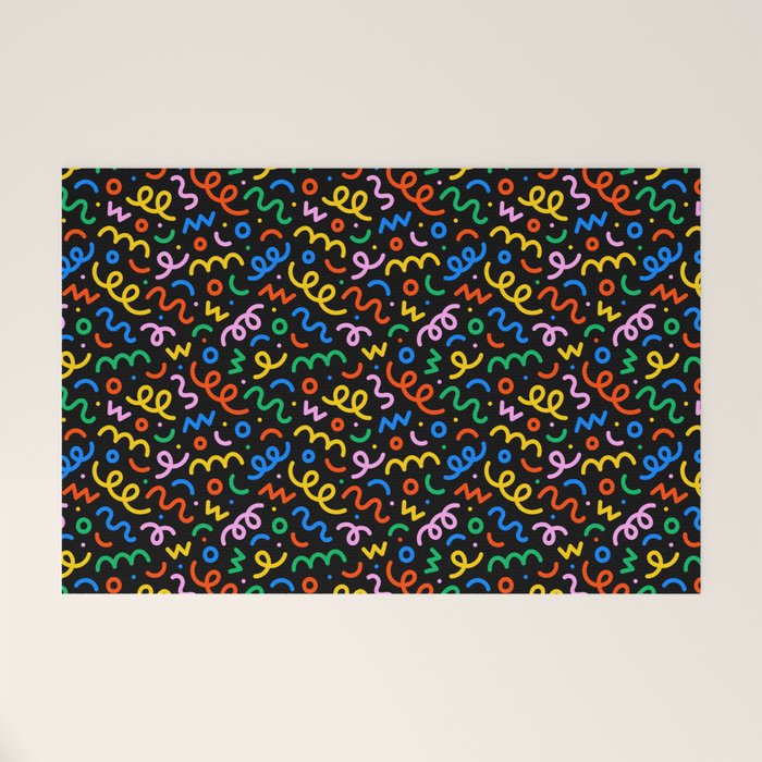 Fun colorful doodle art pattern Welcome Mat Gallery Image 1