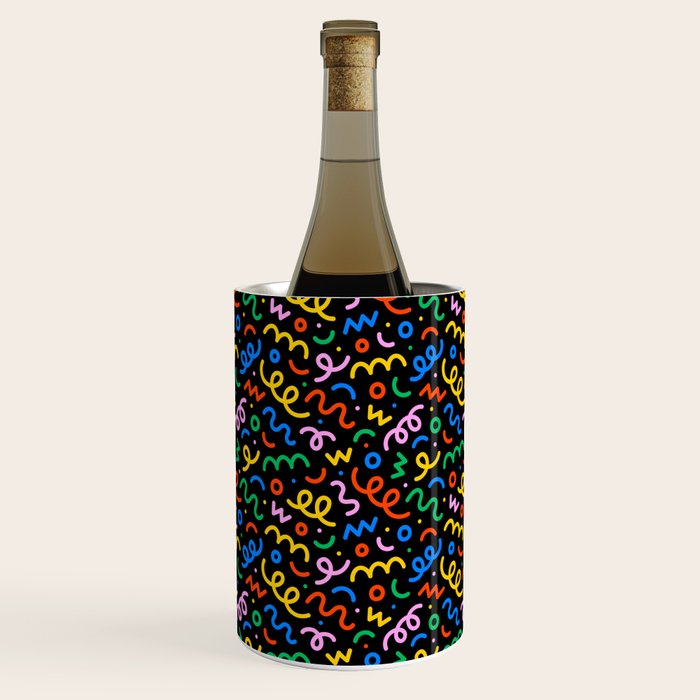 Fun colorful doodle art pattern Wine Chiller Gallery Image 2