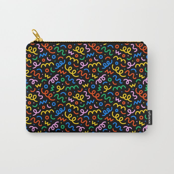 Fun colorful doodle art pattern Carry All Pouch Gallery Image 1