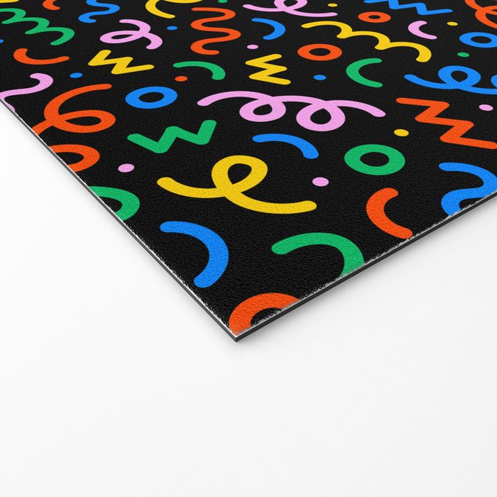 Fun colorful doodle art pattern Welcome Mat Gallery Image 2
