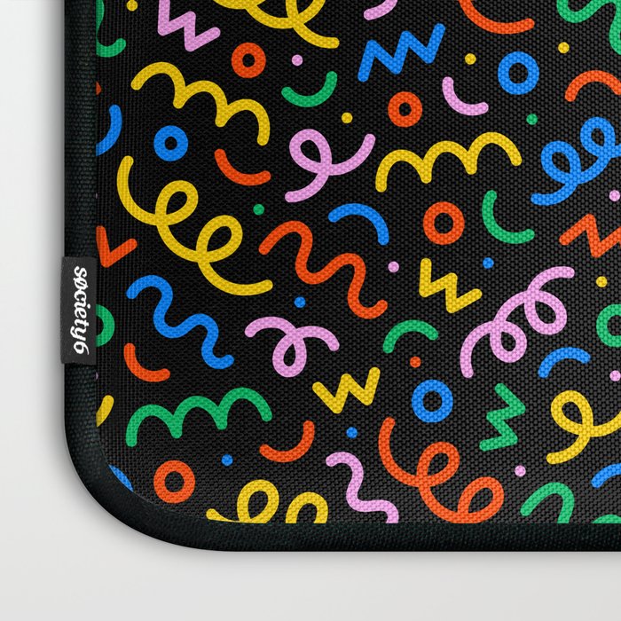 Fun colorful doodle art pattern Laptop Sleeve Gallery Image 3