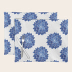 Indigo Succulent |  Watercolor Painting Placemat Gallery Image 1
