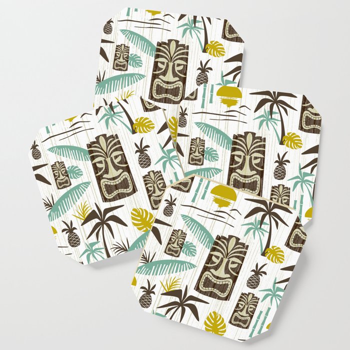 Island Tiki - White Coaster Gallery Image 1