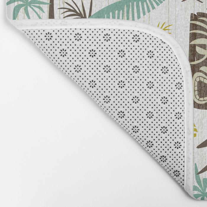 Island Tiki - White Bath Mat Gallery Image 2