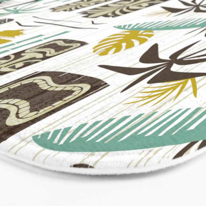 Island Tiki - White Bath Mat Gallery Image 3