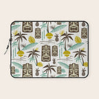 Island Tiki - White Laptop Sleeve Gallery Image 1