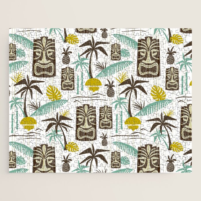 Island Tiki - White Jigsaw Puzzle Gallery Image 1