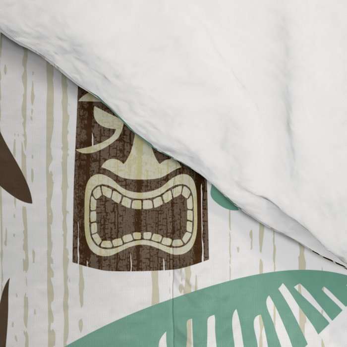 Island Tiki - White Comforter Gallery Image 4