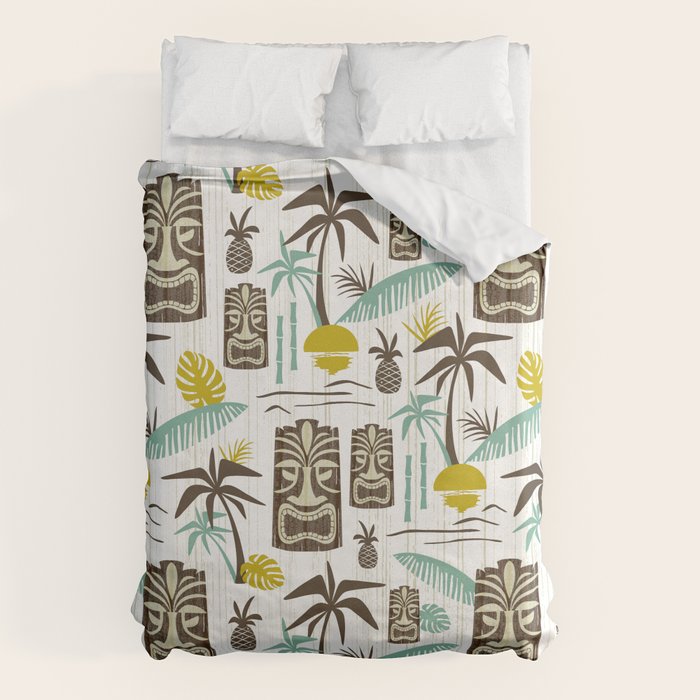 Island Tiki - White Duvet Cover Gallery Image 6