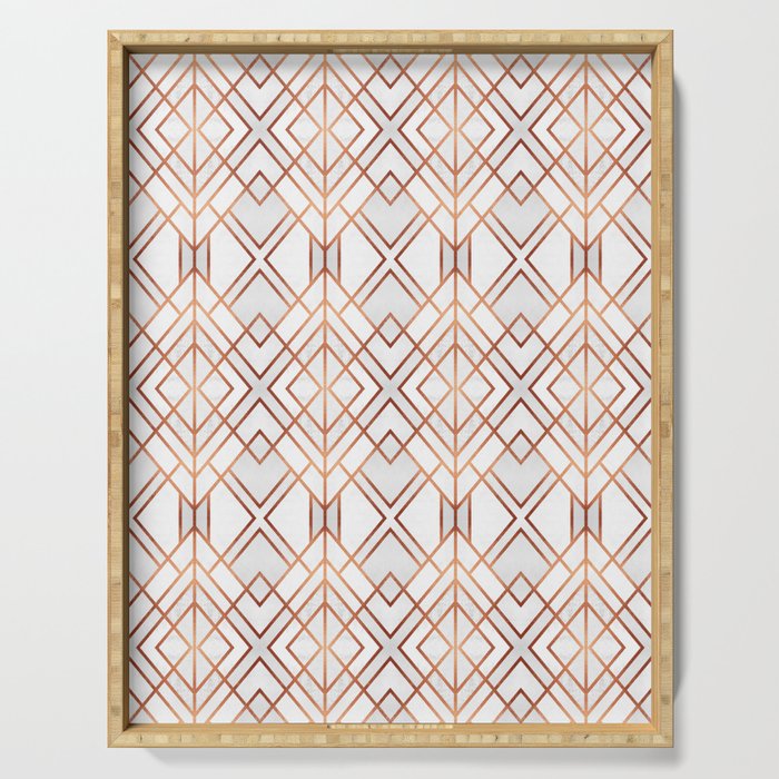 Copper Geo Serving Tray Gallery Image 1