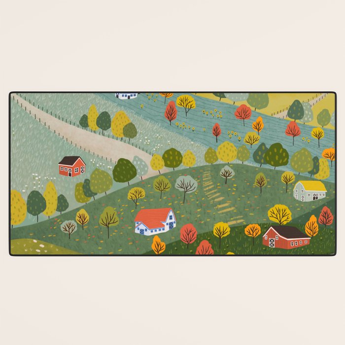 Fall villages Desk Mat Gallery Image 3