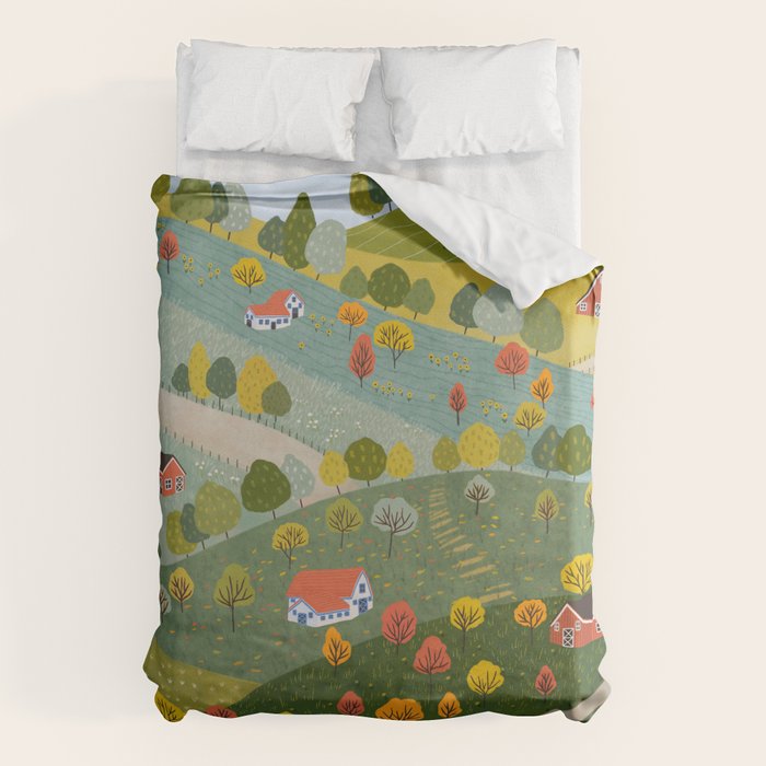 Fall villages Duvet Cover Gallery Image 6
