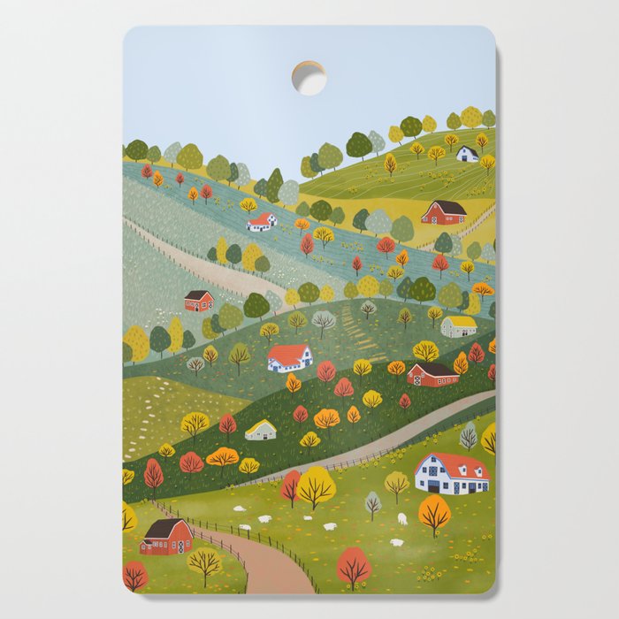 Fall villages Cutting Board Gallery Image 1