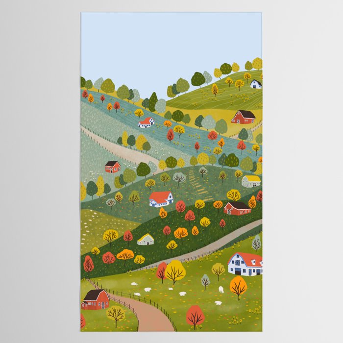 Fall villages Tablecloth Gallery Image 2