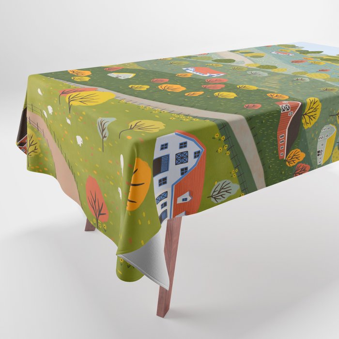 Fall villages Tablecloth Gallery Image 1