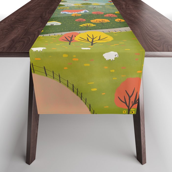 Fall villages Table Runner Gallery Image 1