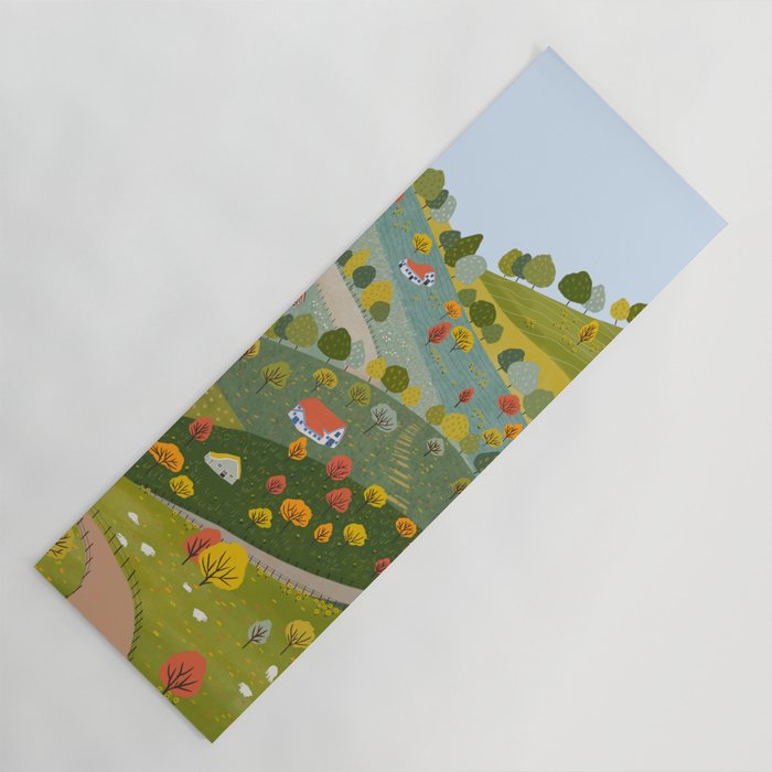 Fall villages Yoga Mat Gallery Image 1