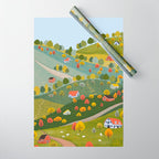 Fall villages Wrapping Paper Gallery Image 1