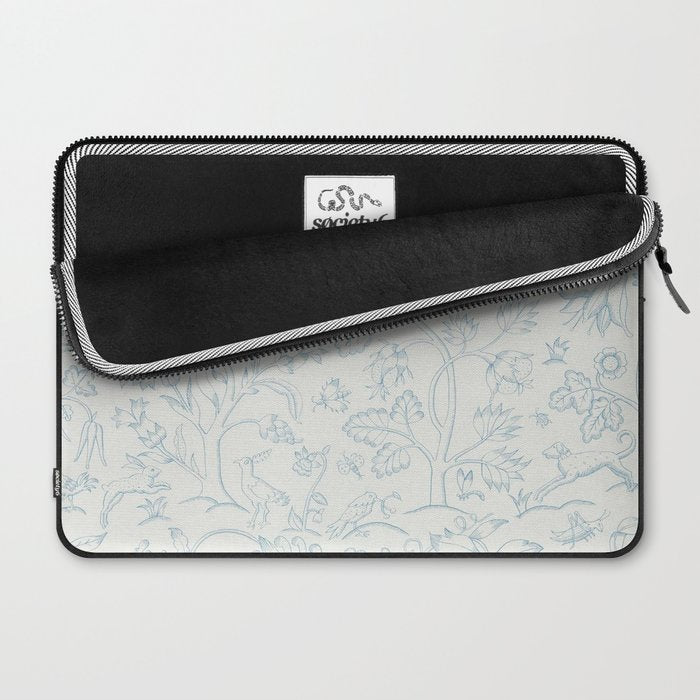 William Morris Middlemore Blue Cornflower Chalk Pattern Laptop Sleeve Gallery Image 2