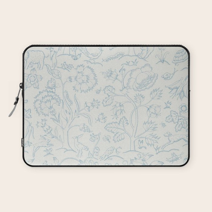 William Morris Middlemore Blue Cornflower Chalk Pattern Laptop Sleeve Gallery Image 1