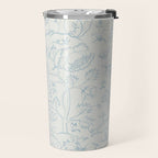 William Morris Middlemore Blue Cornflower Chalk Pattern Travel Mug Gallery Image 2