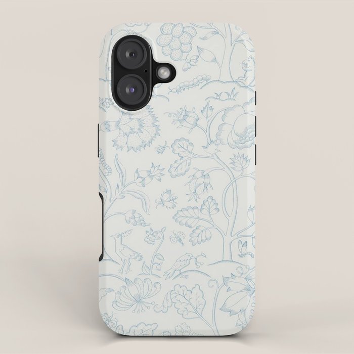 William Morris Middlemore Blue Cornflower Chalk Pattern iPhone Case Gallery Image 1