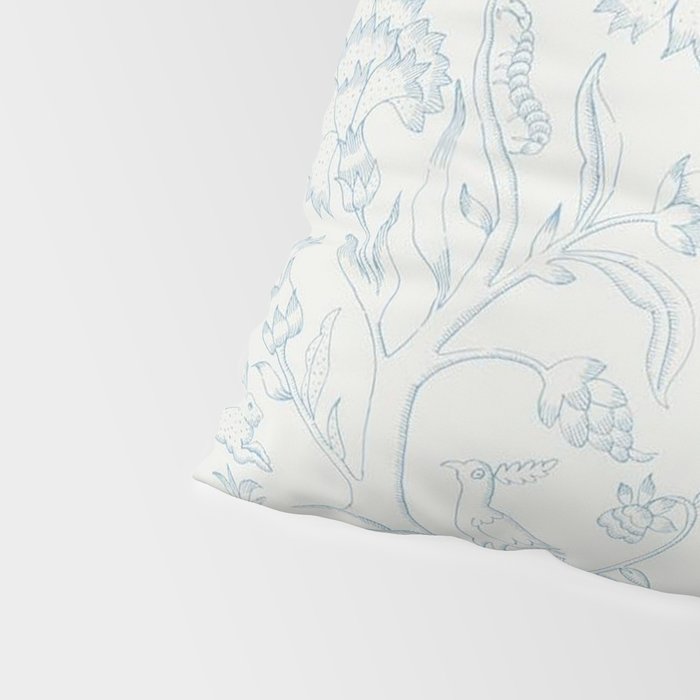William Morris Middlemore Blue Cornflower Chalk Pattern Pillow Sham Gallery Image 4
