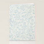 William Morris Middlemore Blue Cornflower Chalk Pattern Stationery Card Gallery Image 2