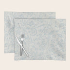 William Morris Middlemore Blue Cornflower Chalk Pattern Placemat Gallery Image 1