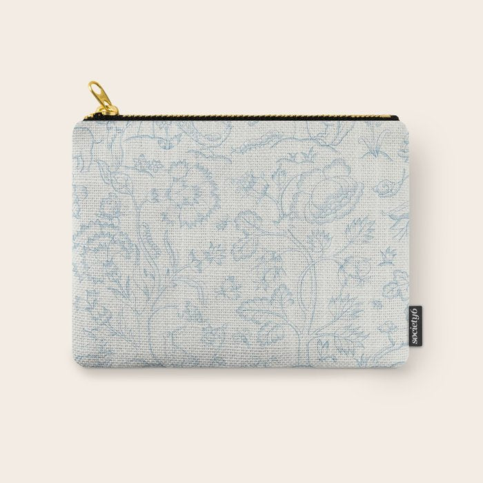 William Morris Middlemore Blue Cornflower Chalk Pattern Carry All Pouch Gallery Image 1