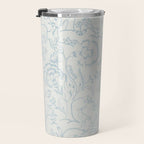 William Morris Middlemore Blue Cornflower Chalk Pattern Travel Mug Gallery Image 3