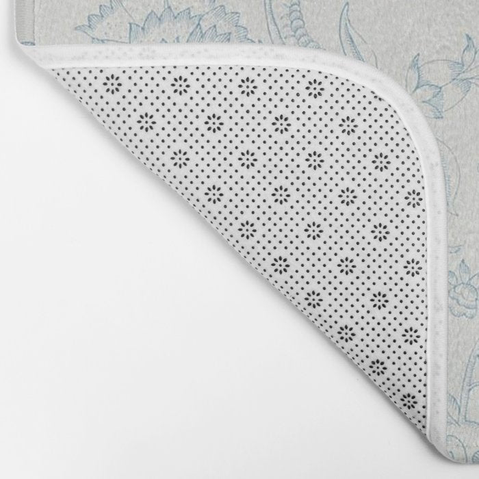 William Morris Middlemore Blue Cornflower Chalk Pattern Bath Mat Gallery Image 2