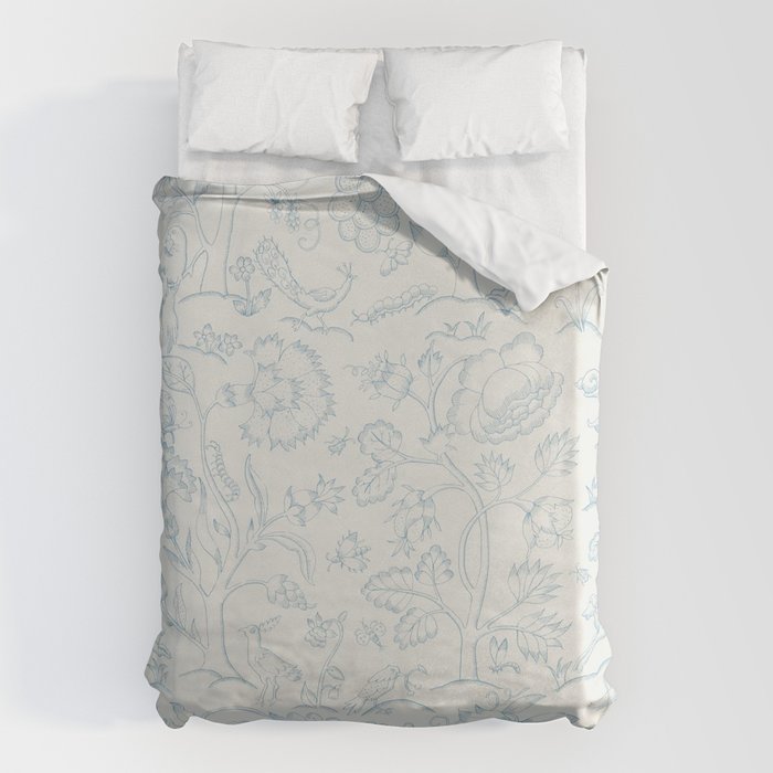 William Morris Middlemore Blue Cornflower Chalk Pattern Duvet Cover Gallery Image 6