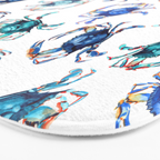 Watercolor Blue Crab Bath Mat Gallery Image 3