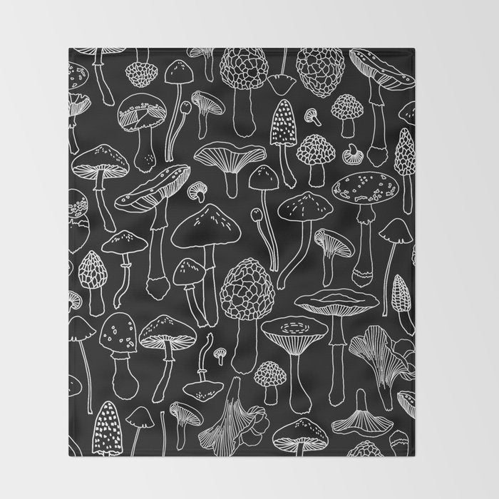 Marcella Mushrooms Throw Blanket Gallery Image 2