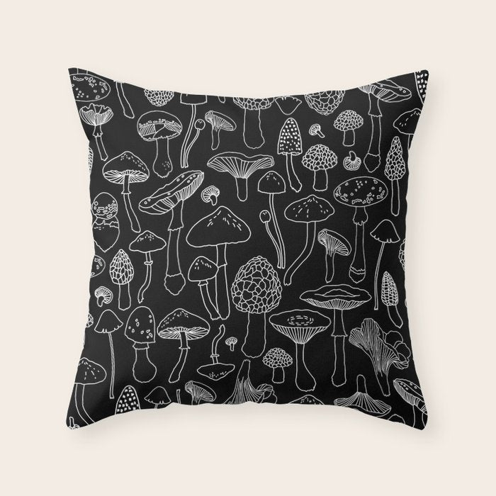 Marcella Mushrooms Throw Pillow Gallery Image 6